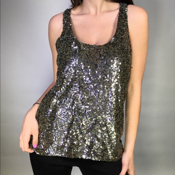Haute Hippie Green Sequin Tank - Picture 7 of 9